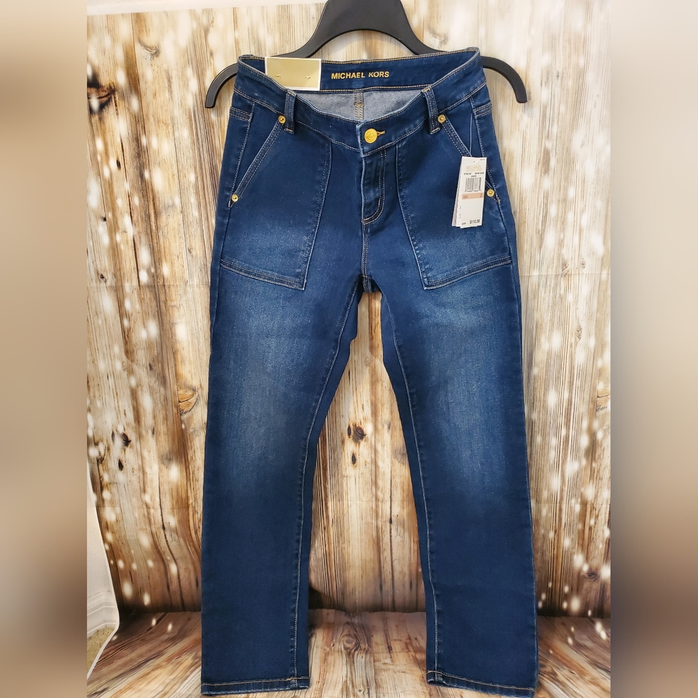 Michael Kors Izzy Straight Leg Large Pocket Women's Jeans